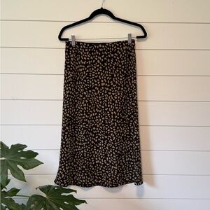 Sanctuary Black and Tan Midi Skirt Work Business Casual Size M